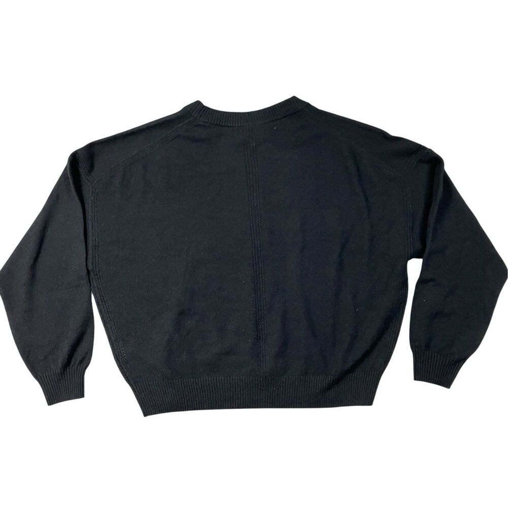 J Crew Cashmere Blouson Sweater Womens XS Black Sleeve Crewneck Relaxed CT389 - Picture 12 of 12